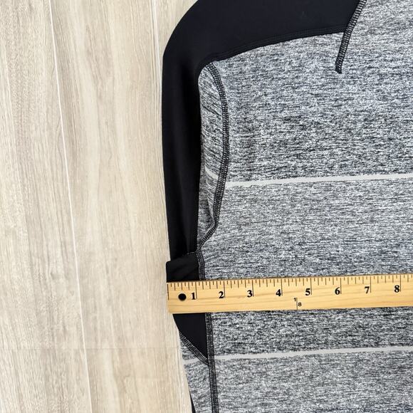 Lululemon Velocity Long Sleeve Shirt Mens Small Gray Striped Color Block Thumb - Picture 10 of 13